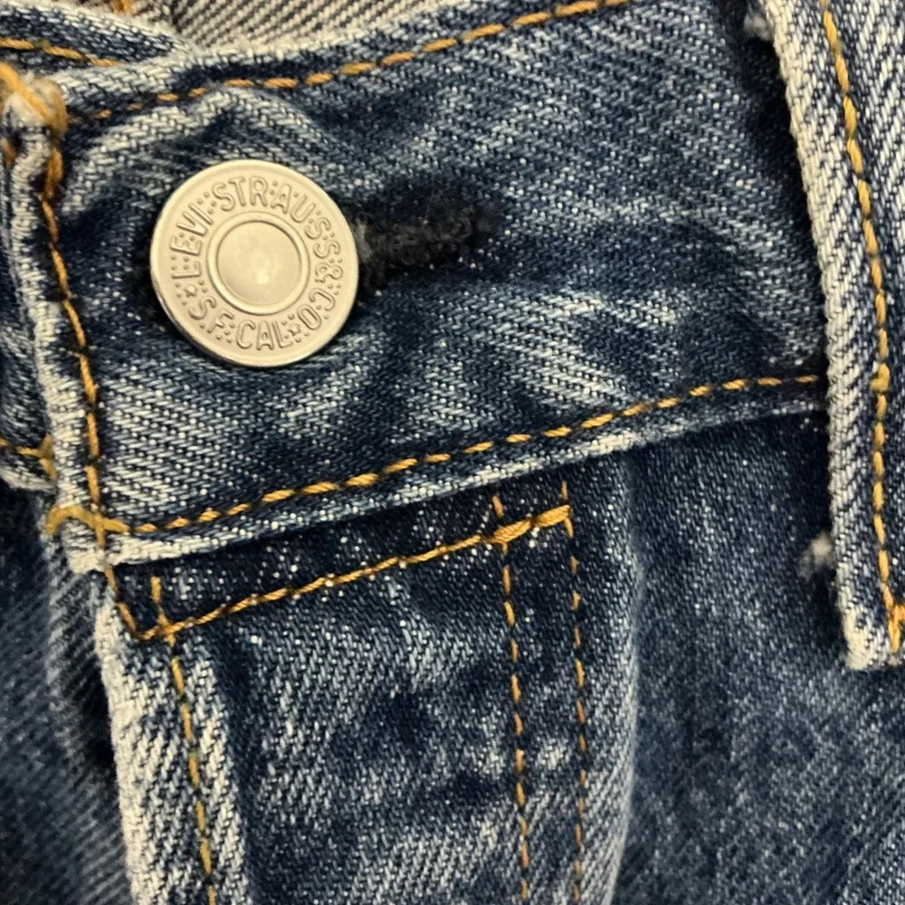 Levis 501 Original Fit Jeans Mens W32 L30 (L29.5) Blue Straight Leg Button Fly